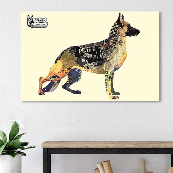 Wall Art & Paintings - German Sheperd Wall Painting