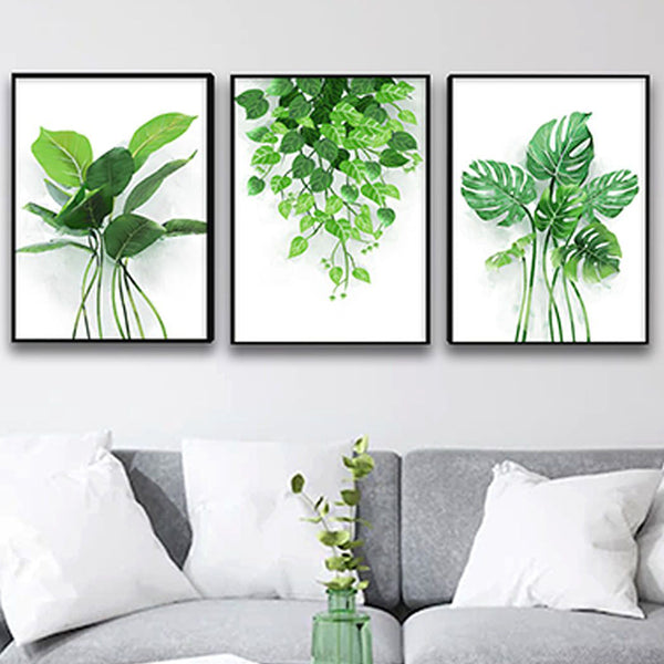 Wall Art & Paintings - Lush Trace Wall Painting - Set Of Three