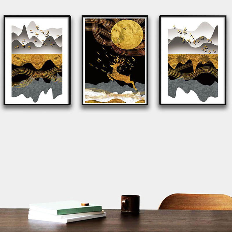 Wall Art & Paintings - Midnight Magna Wall Painting - Set Of Three