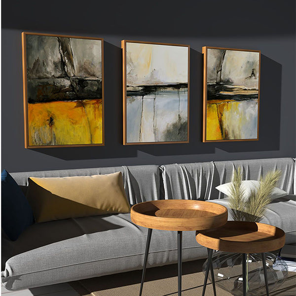 Wall Art & Paintings - Astura Chrome Wall Painting - Set Of Three