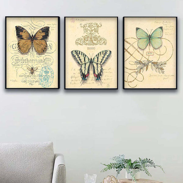 Wall Art & Paintings - Flutter Frame Wall Painting - Set Of Three