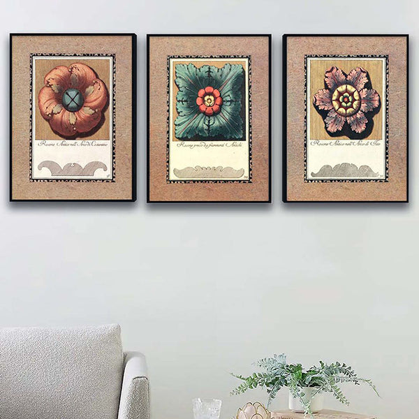 Wall Art & Paintings - Aeris Flora Wall Painting - Set Of Three