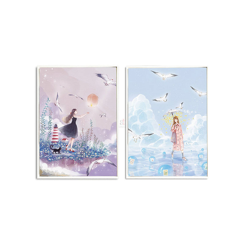 Wall Art & Paintings - Girl Spell Wall Painting - Set Of Two