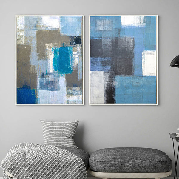 Wall Art & Paintings - Chroma Block Wall Painting - Set Of Two