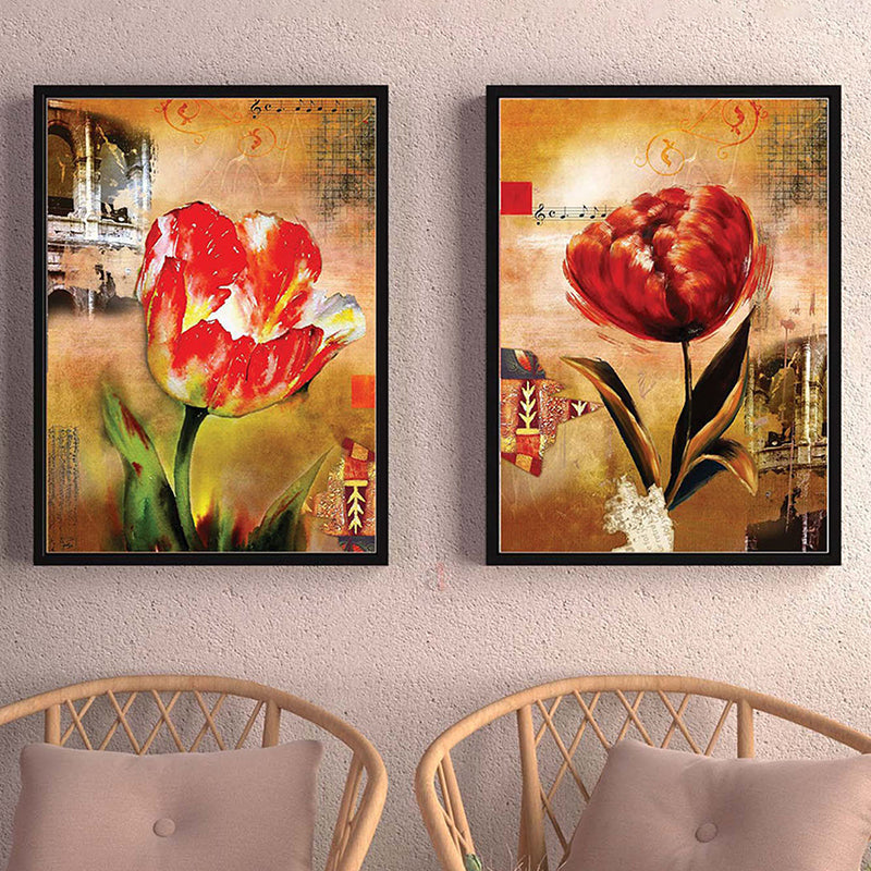 Wall Art & Paintings - Primo Rose Wall Painting - Set Of Two