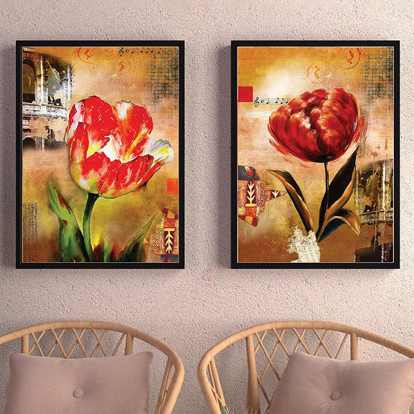 Wall Art & Paintings - Primo Rose Wall Painting - Set Of Two