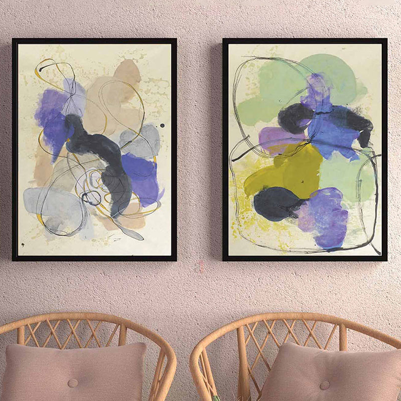 Wall Art & Paintings - Meso Abstract Wall Painting - Set Of Two