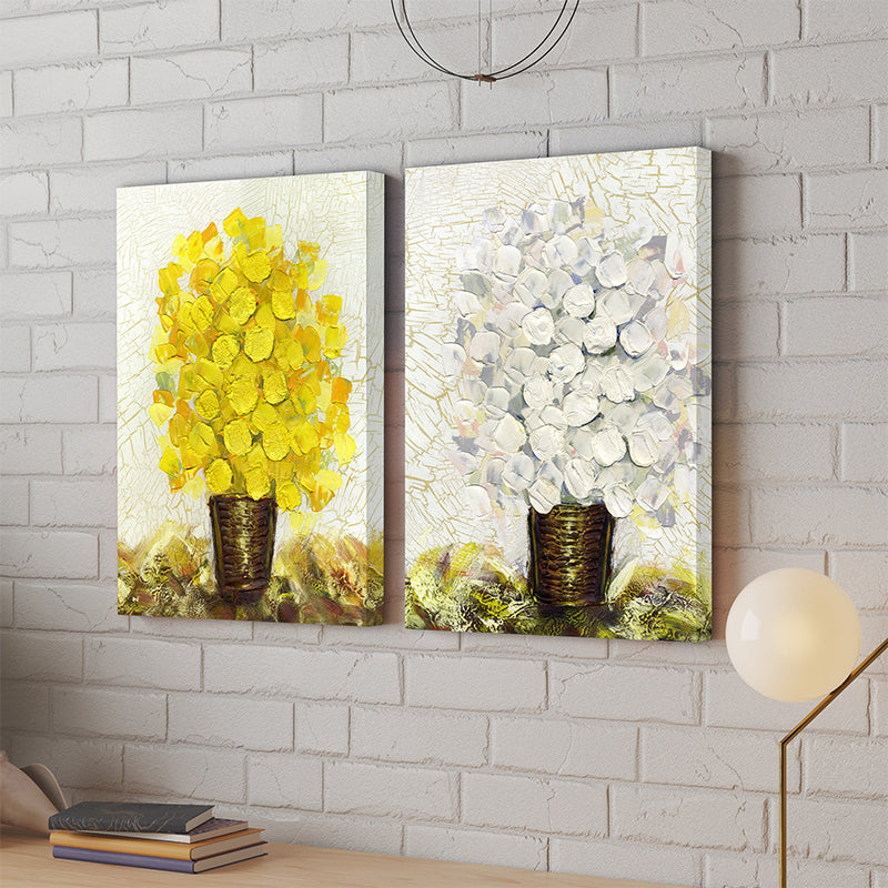 Wall Art & Paintings - Blossom Bunch Wall Painting - Set Of Two