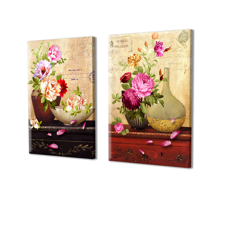 Wall Art & Paintings - Bloom Bathe Wall Painting - Set Of Two