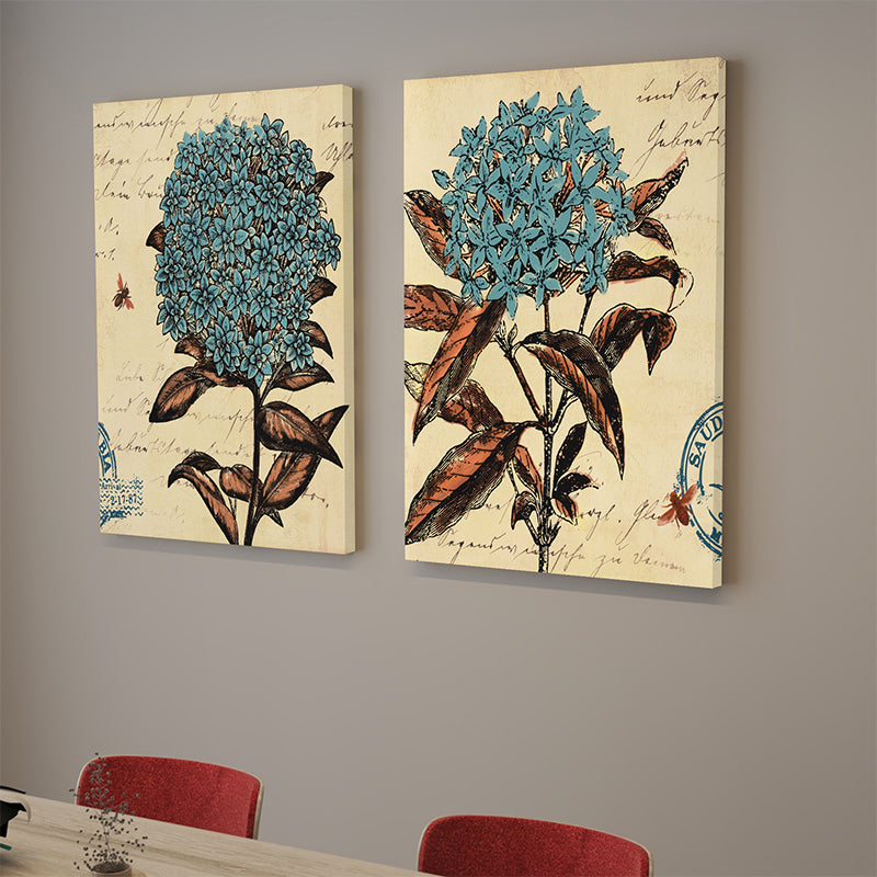 Wall Art & Paintings - Butterfly Bush Wall Painting - Set Of Two