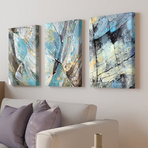 Wall Art & Paintings - Drima Abstract Wall Painting - Set Of Three