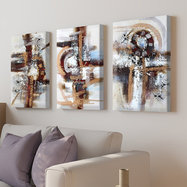 Wall Art & Paintings - Blaiso Abstract Wall Painting - Set Of Three