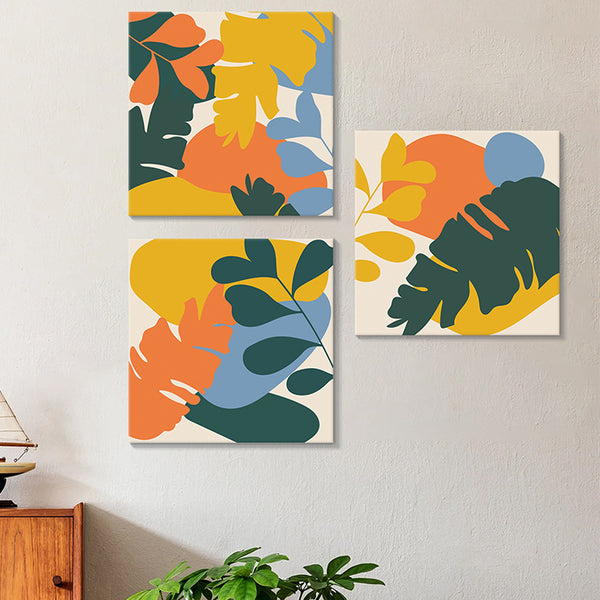 Wall Art & Paintings - Vibrant Lush Wall Painting - Set Of Three