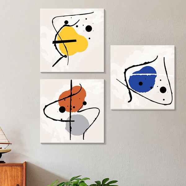 Wall Art & Paintings - Yuro Abstract Wall Painting - Set Of Three