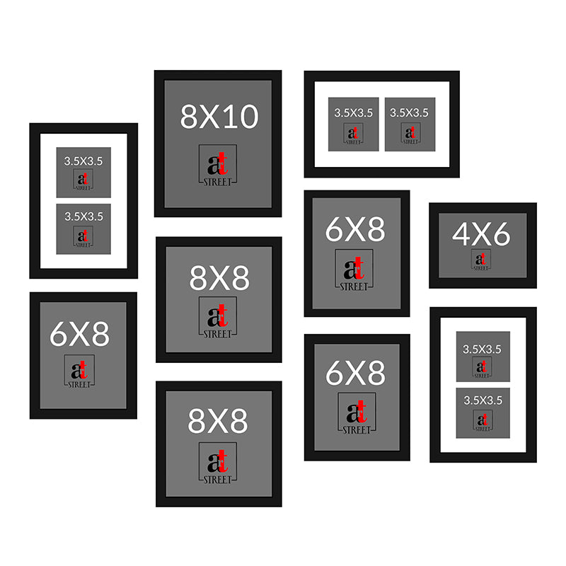 Buy Estelle Photo Frame - Set Of Ten Photo Frames from Vaaree