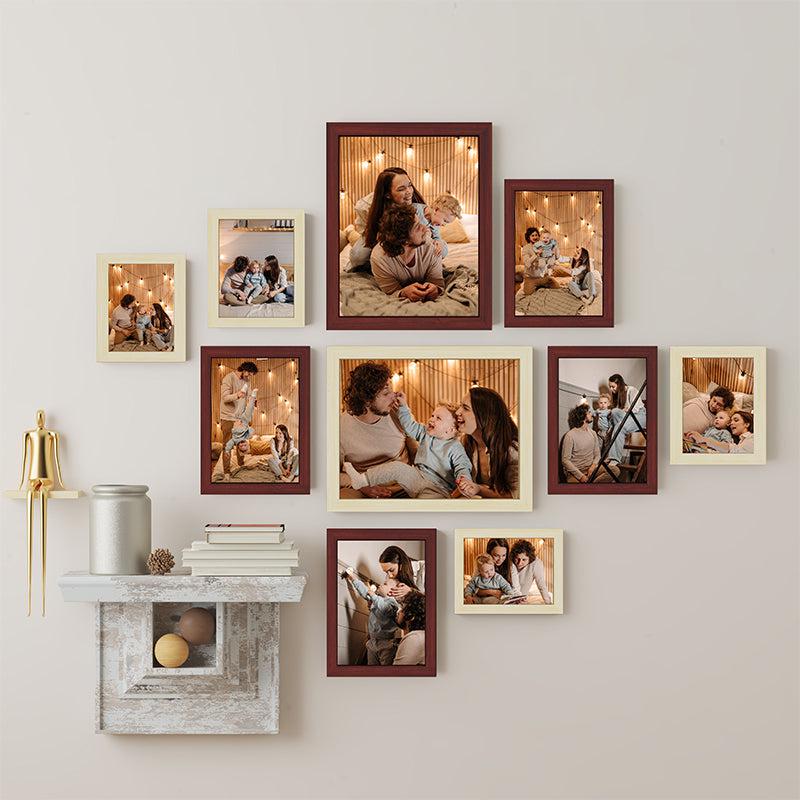 Buy Cleo Photo Frame - Set Of Ten Photo Frames from Vaaree