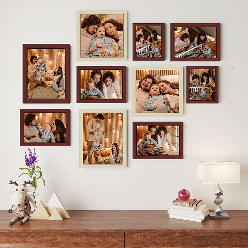 Buy Anais Photo Frame - Set Of Ten Photo Frames from Vaaree