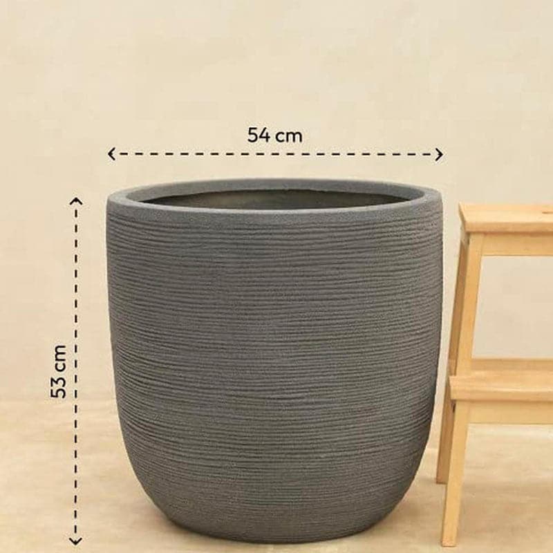 Buy Ugaoo Big Rib Planter (54 CM) - Grey Pots & Planters from Vaaree