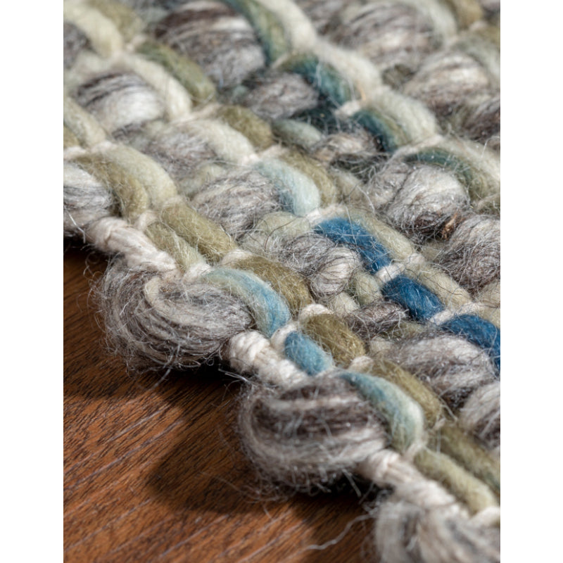 Rugs - Artistry Threads Hand Woven Rug - Blue & Brown