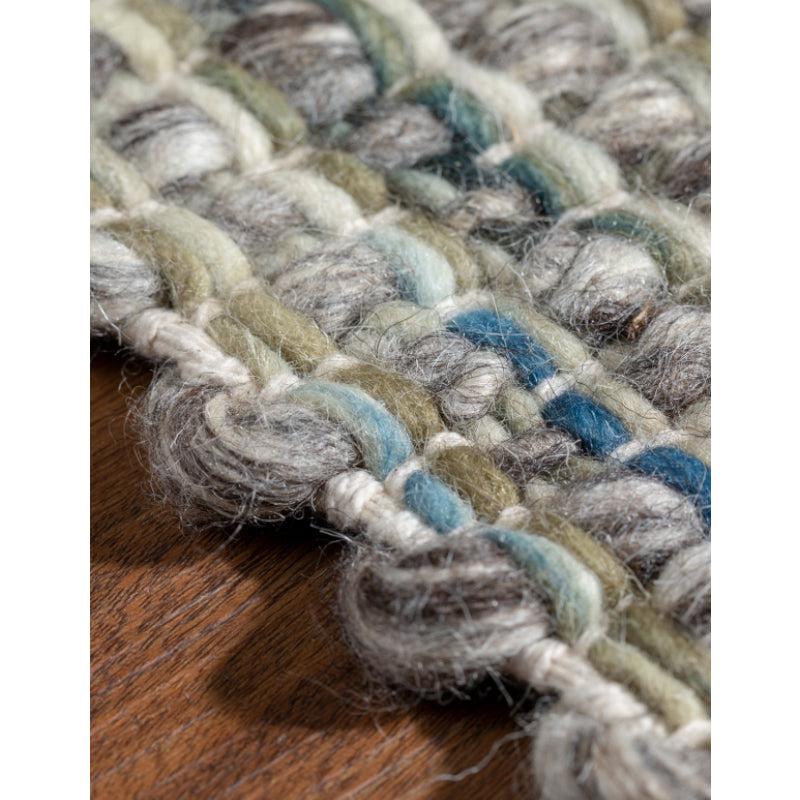 Buy Artistry Threads Hand Woven Rug - Blue & Brown Rugs from Vaaree