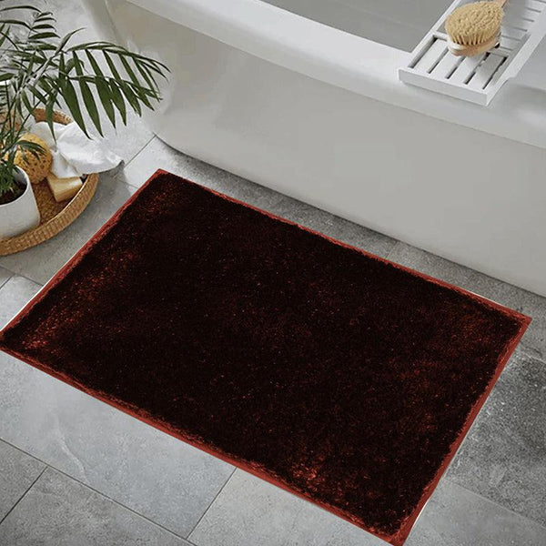 Buy Lecro Anti Skid Bath Mat - Dark Brown Bath Mats from Vaaree