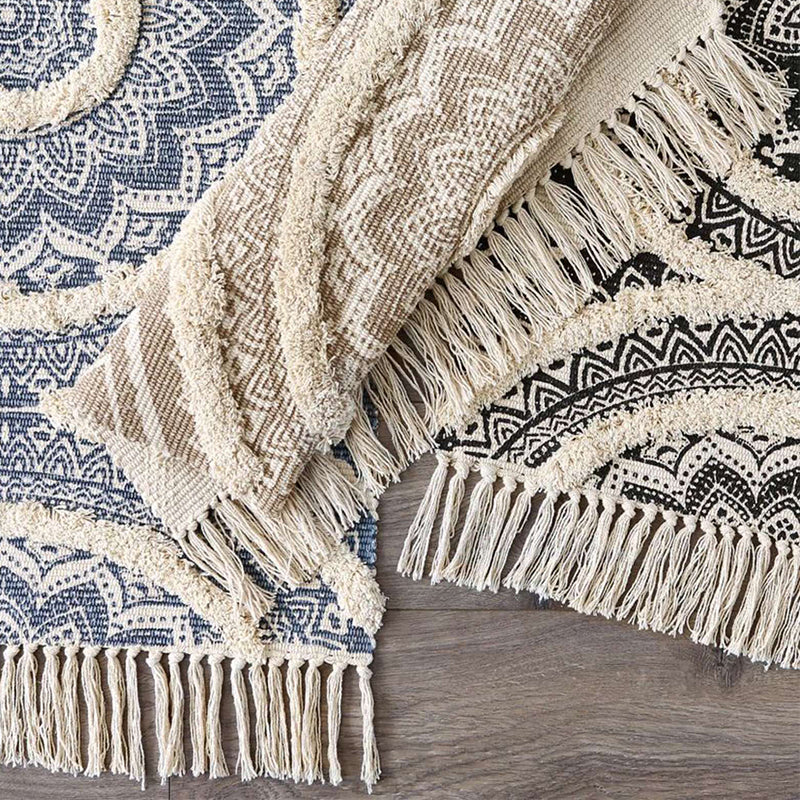 Buy Mita Boho Runner Rug - Blue Runner Rug from Vaaree