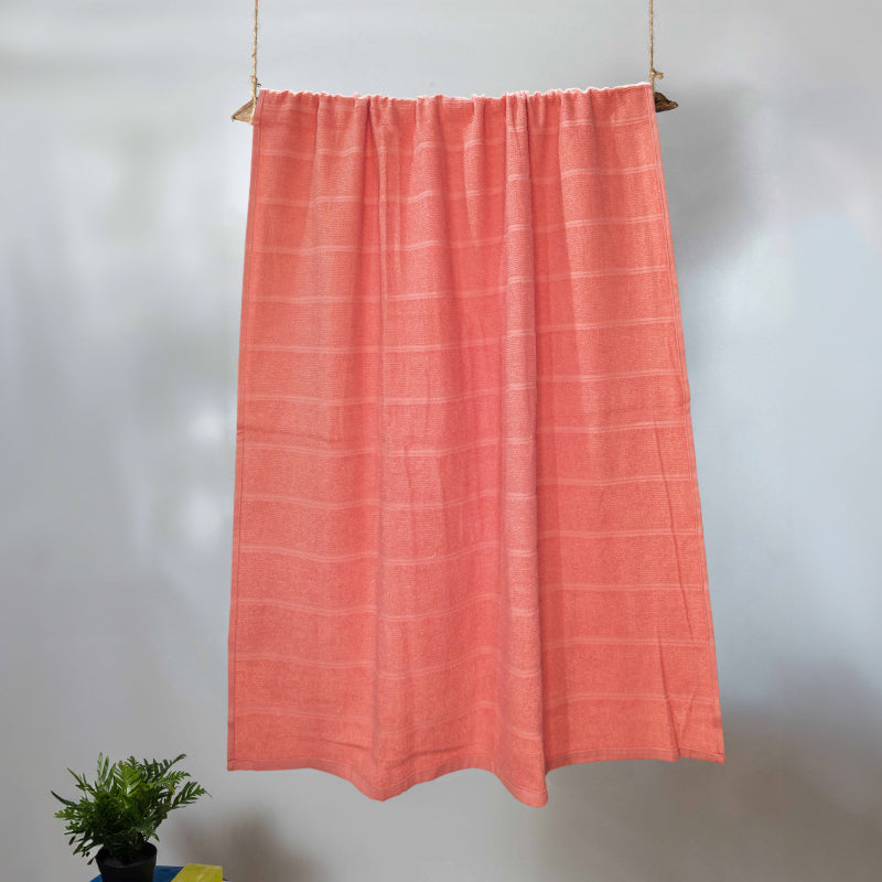 Buy Sarda Bath Towel - Peach Bath Towels from Vaaree