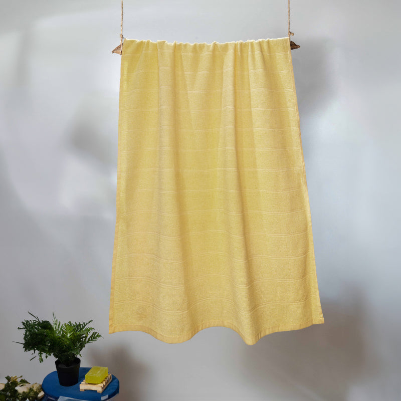 Buy Sarda Bath Towel - Yellow Bath Towels from Vaaree