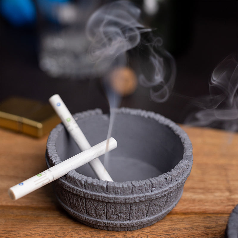 Buy Barrel Concrete Ash Tray Ash Tray from Vaaree