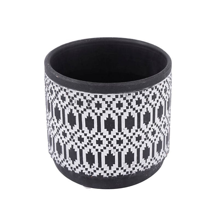 Buy Black & White Patterned Planter at Vaaree online | Beautiful Pots & Planters to choose from