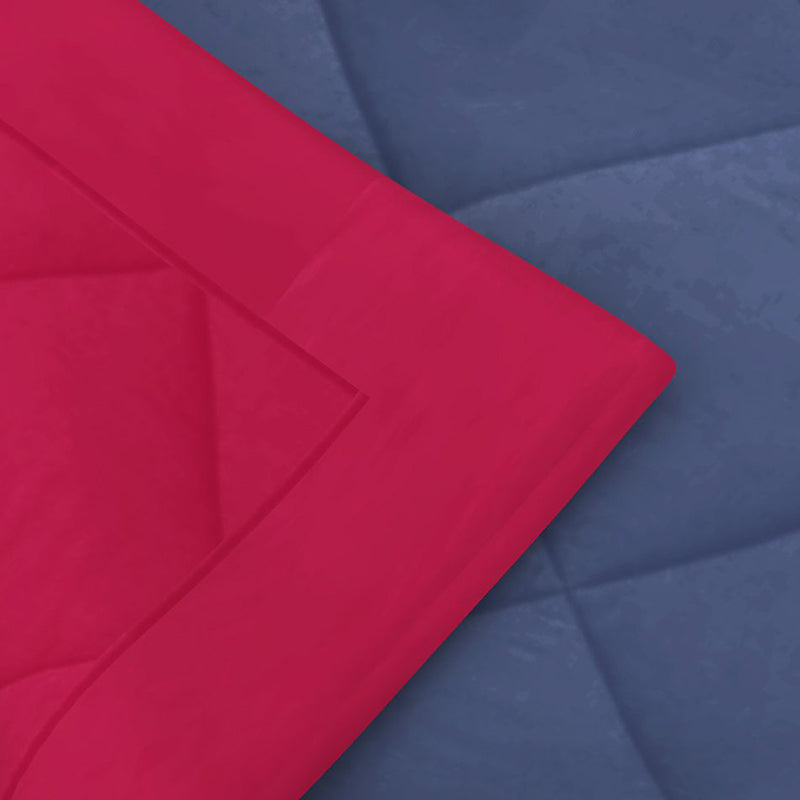 Buy Hiera Reversible Comforter - Red & Blue Comforters & AC Quilts from Vaaree