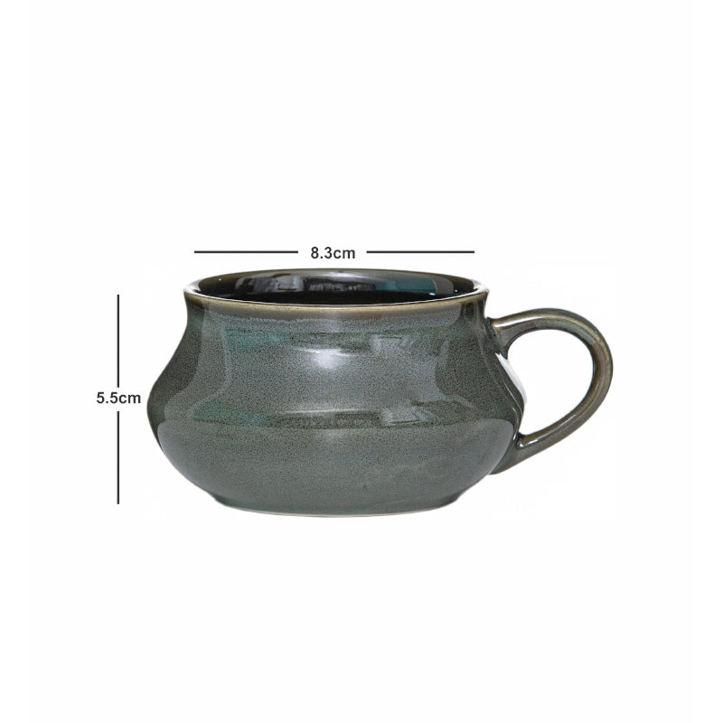 Buy Futura Green Stoneware Mug (240 ML) - Set Of Four Mug & Tea Cup from Vaaree