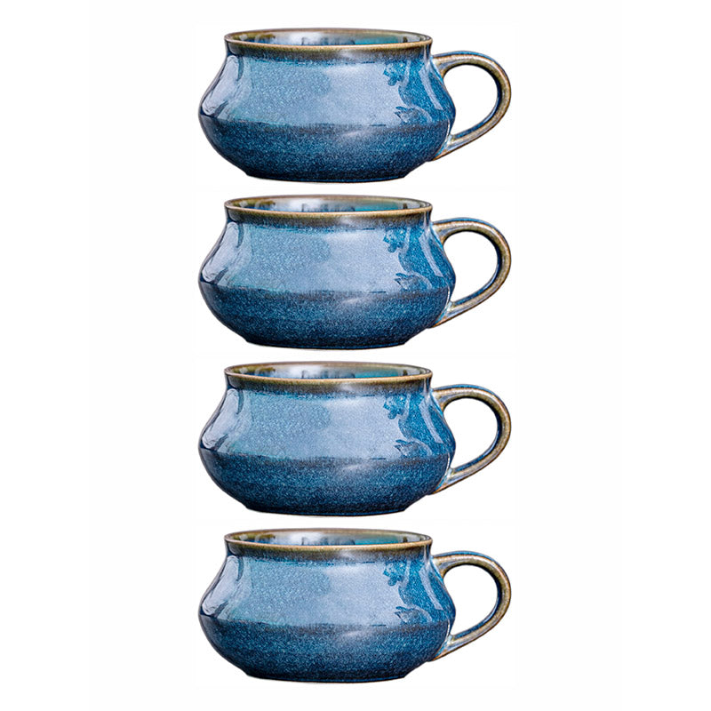 Buy Futura Blue Stoneware Mug (240 ML) - Set Of Four Mug & Tea Cup from Vaaree