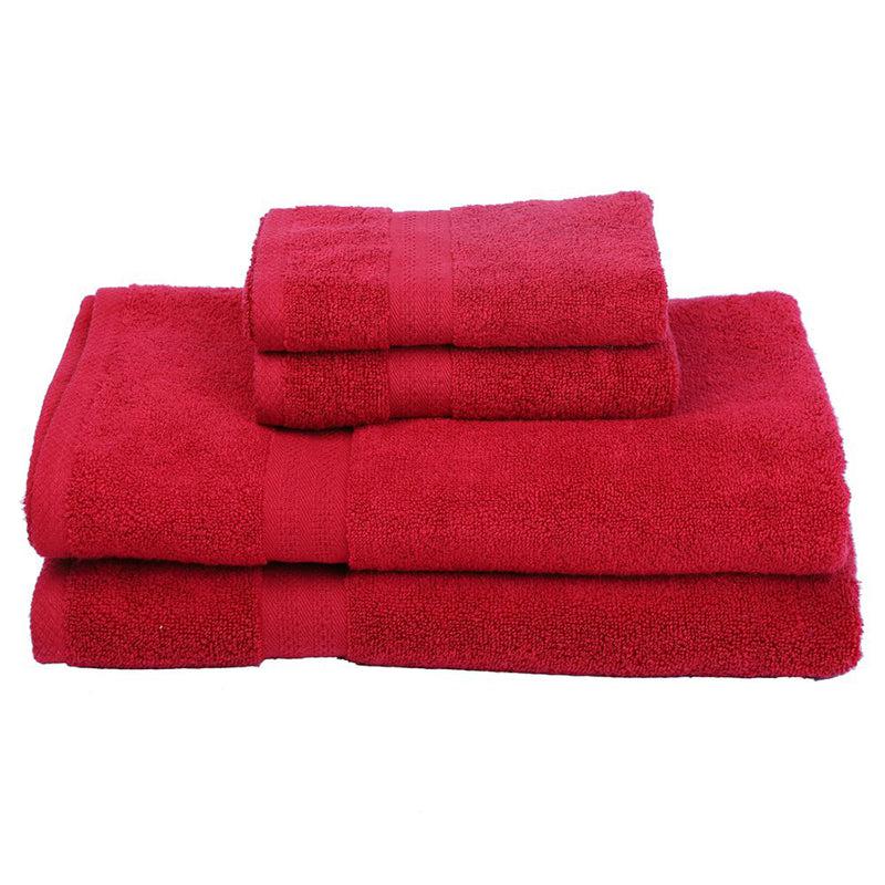 Buy Miorah Towel Combo (Red) - Four Piece Set Towel Sets from Vaaree