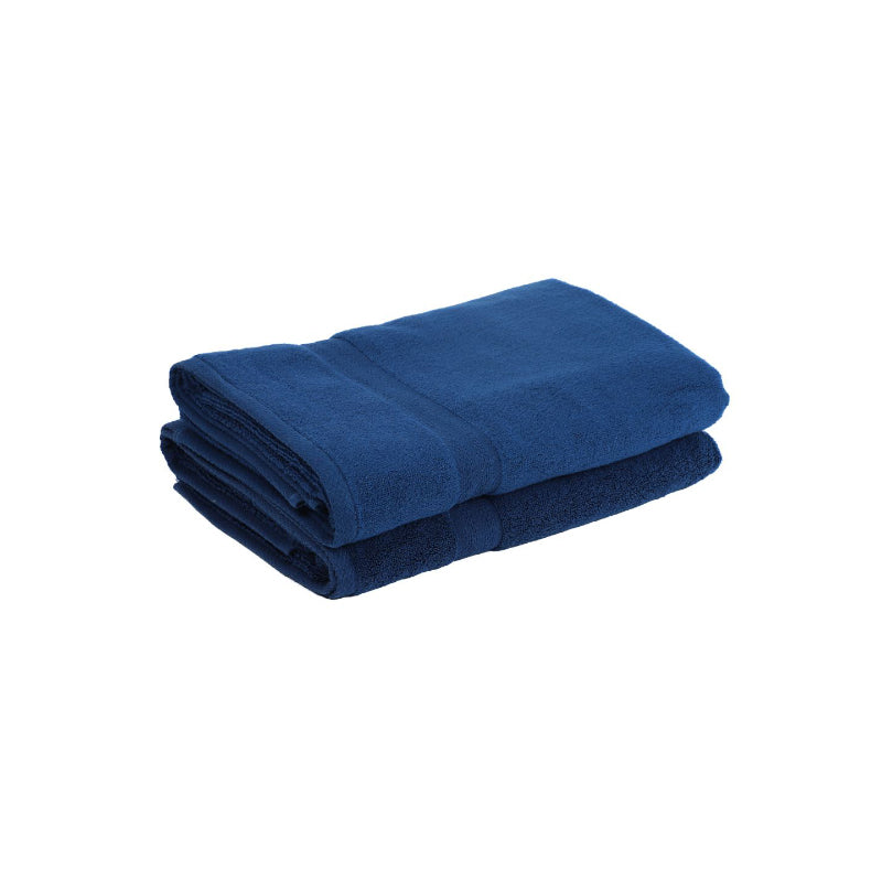 Buy Miorah Bath Towel (Blue) - Set Of Two Bath Towels from Vaaree