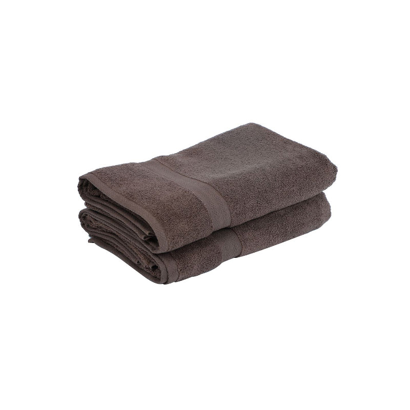 Buy Miorah Bath Towel (Brown) - Set Of Two Bath Towels from Vaaree