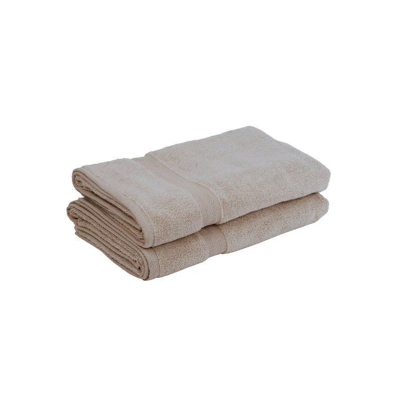 Buy Miorah Bath Towel (Beige) - Set Of Two Bath Towels from Vaaree