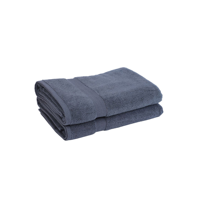 Buy Miorah Bath Towel (Grey) - Set Of Two Bath Towels from Vaaree