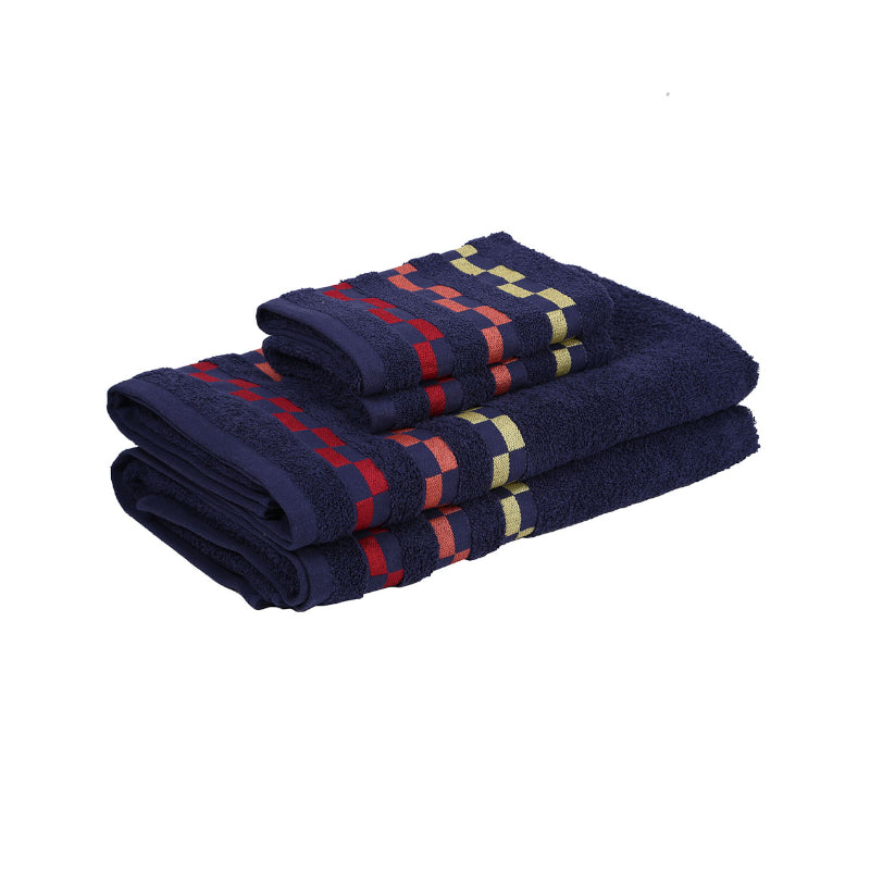 Buy Delpha Towel Combo (Navy Blue) - Set Of Four Towel Sets from Vaaree