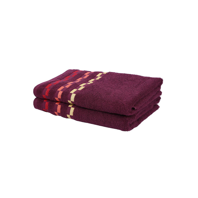 Buy Delpha Bath Towel (Violet) - Set Of Two Bath Towels from Vaaree