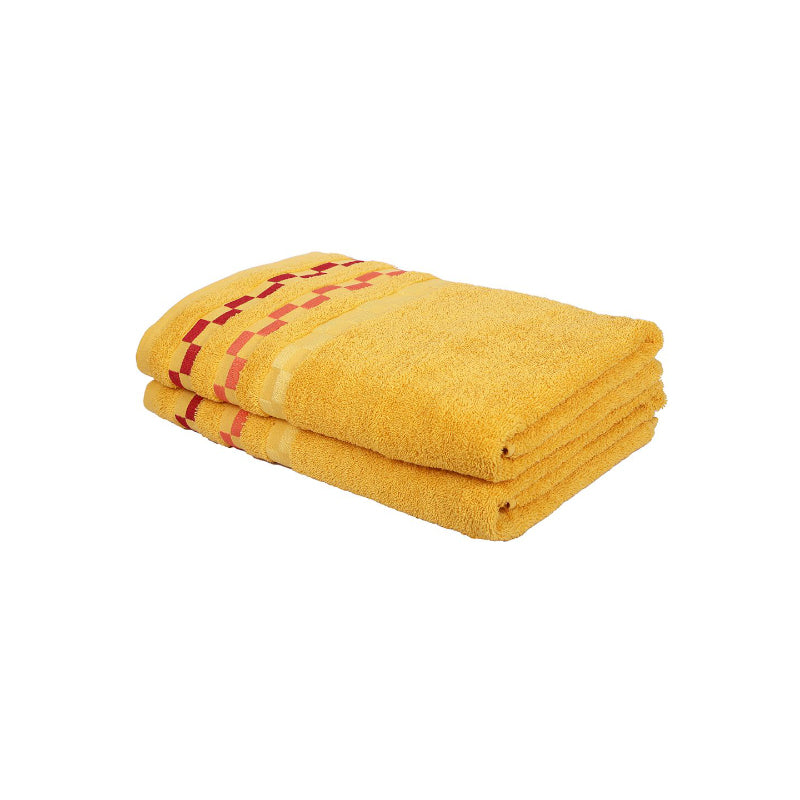 Buy Delpha Bath Towel (Yellow) - Set Of Two Bath Towels from Vaaree