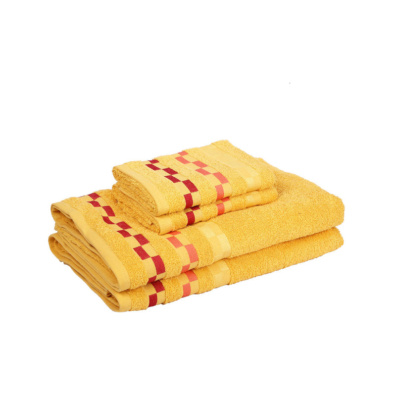 Buy Delpha Towel Combo (Yellow) - Set Of Four Towel Sets from Vaaree