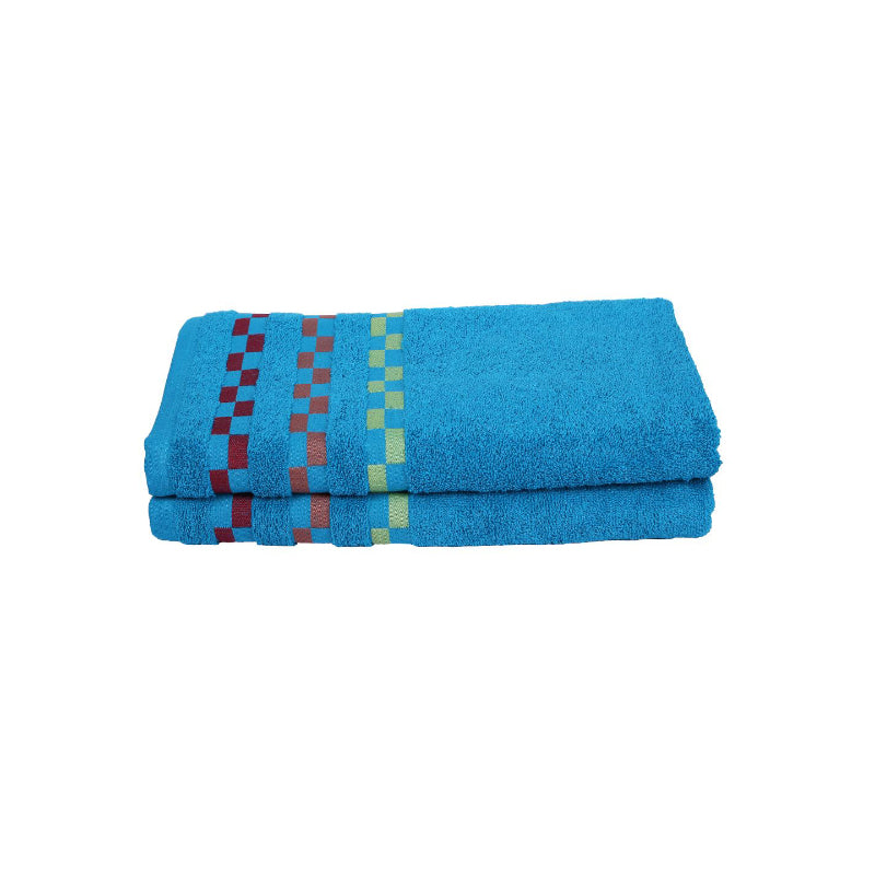 Buy Delpha Bath Towel (Blue) - Set Of Two Bath Towels from Vaaree