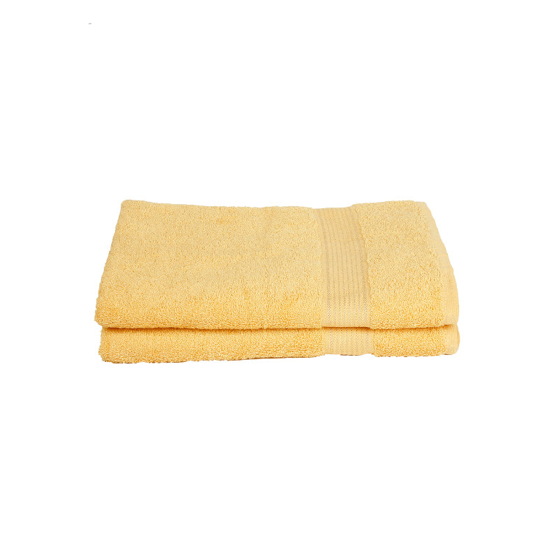 Buy Bodil Bath Towel (Yellow) - Set Of Two Bath Towels from Vaaree