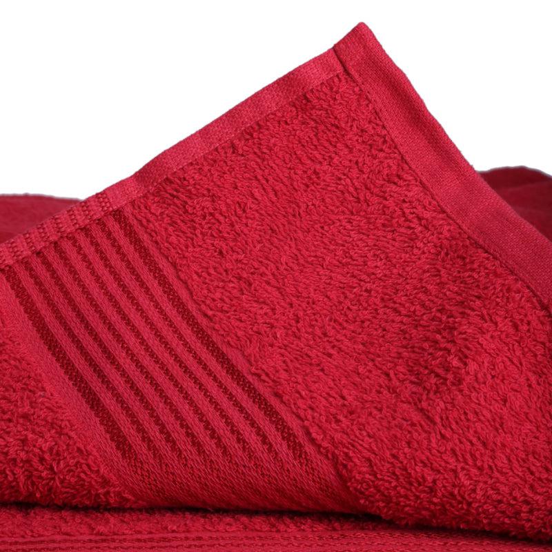 Buy Bodil Bath Towel (Yellow & Red) - Set Of Two Bath Towels from Vaaree