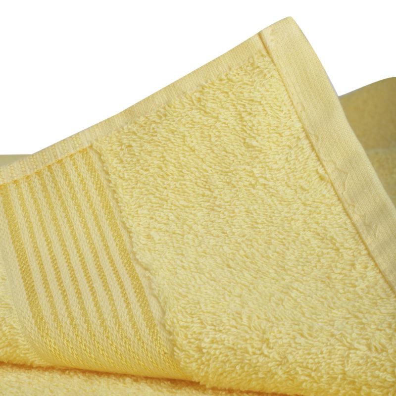 Buy Bodil Bath Towel (Yellow & Dark Blue) - Set Of Two Bath Towels from Vaaree