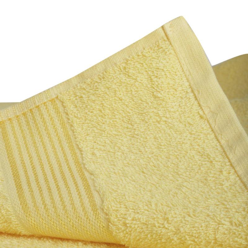 Buy Bodil Bath Towel (Yellow & Brown) - Set Of Two Bath Towels from Vaaree