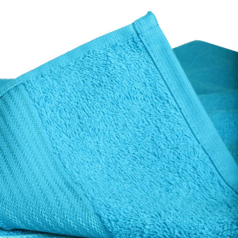 Buy Bodil Bath Towel (Light Blue & Navy Blue) - Set Of Two Bath Towels from Vaaree