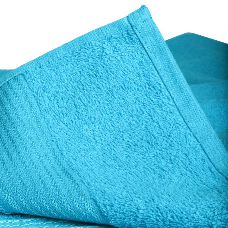 Buy Bodil Bath Towel (Light Blue & Beige) - Set Of Two Bath Towels from Vaaree