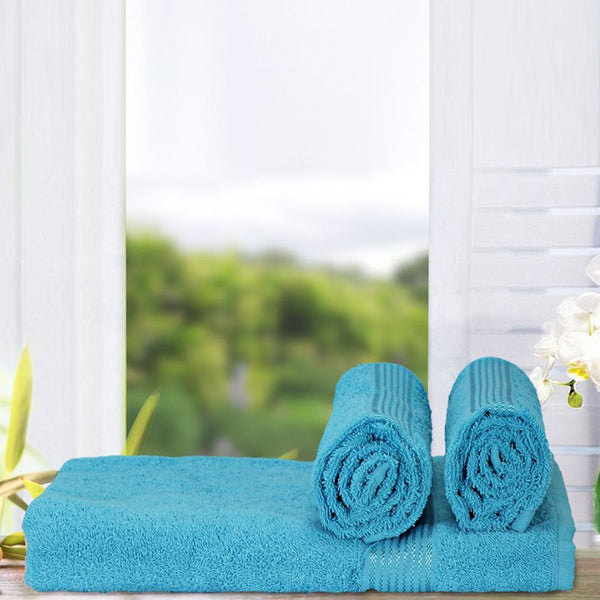 Buy Eva Quick Dry Towel Combo (Blue) - Three Piece Set Towel Sets from Vaaree